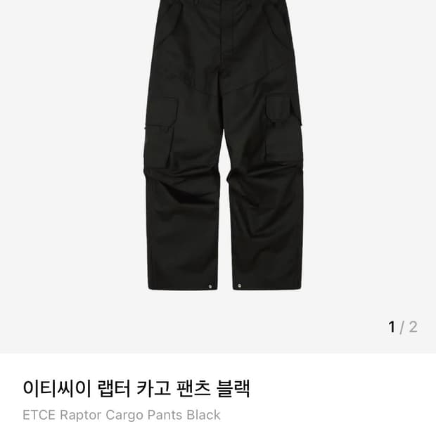 이티씨이 랩터 카고팬츠