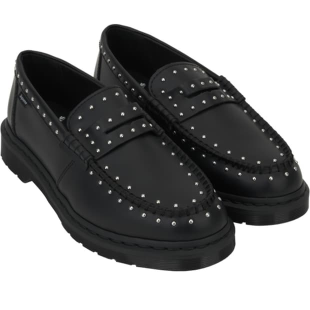 uk7(260) 슈프림 닥터마틴 스터드 펜톤 로퍼 블랙