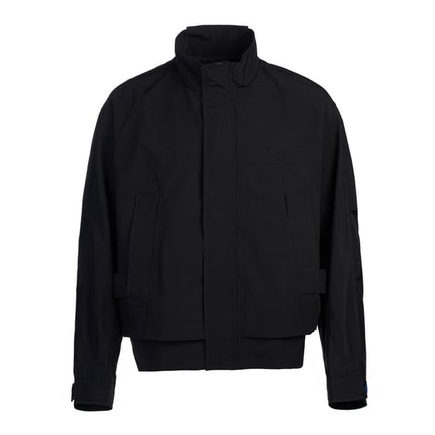 23SS 솔리드옴므 솔옴 하이넥 크롭 쉘파카 블랙