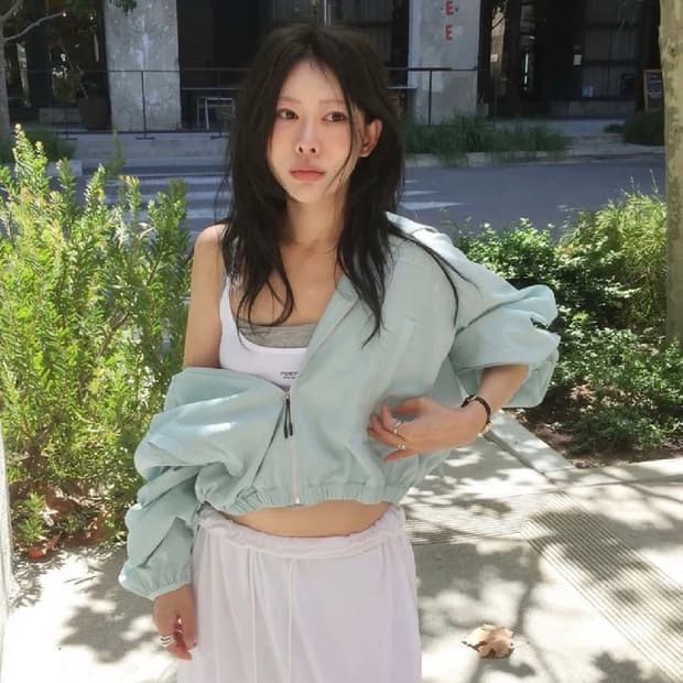 포에토 Air light wind breaker - aqua mint
