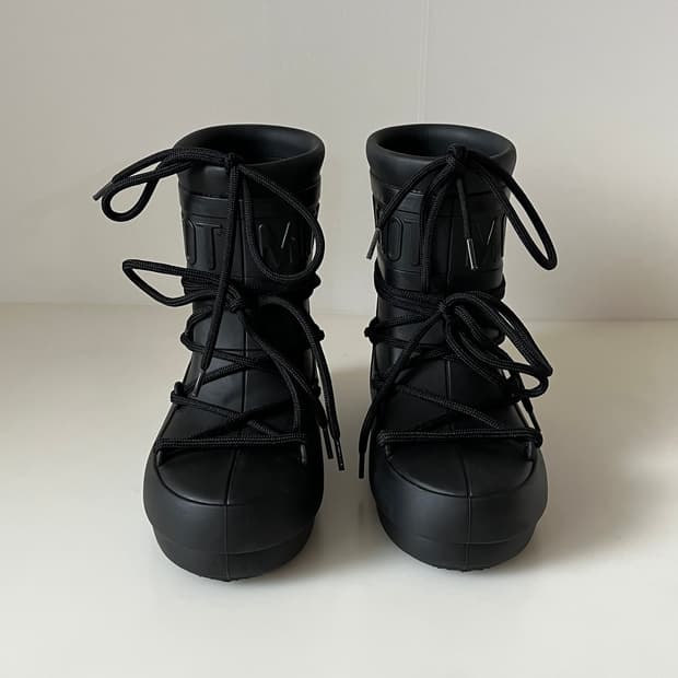 문부츠 러버 레인 부츠 로우