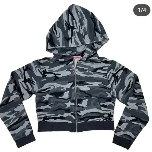 플리즈노팔로우 카모 후드집업