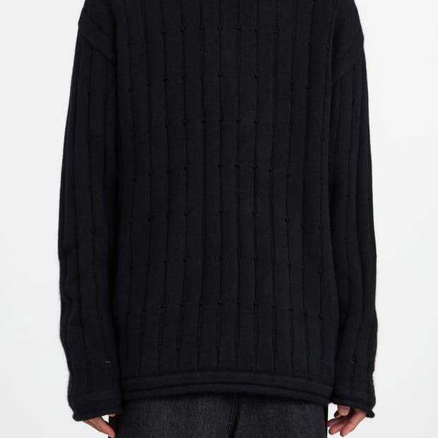 유스 youth 데미지 니트 블랙