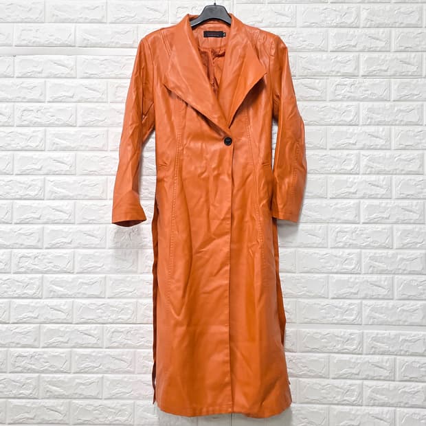 택포) CAREEREELAND 양가죽 롱 트렌치 코트 M