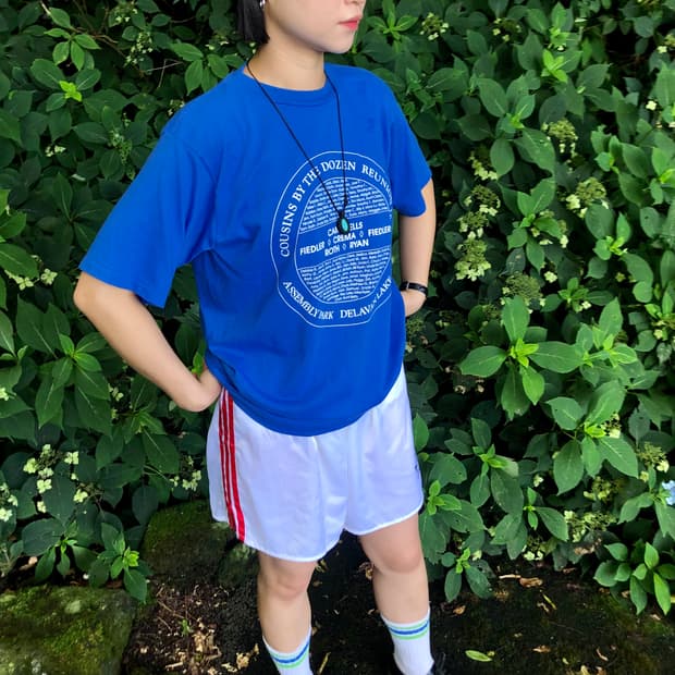 90’s Made in USA vintage T-shirts BLUE
