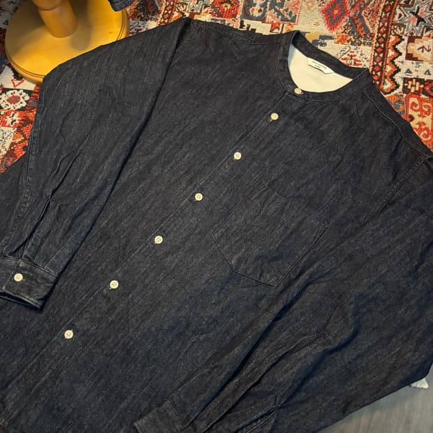 Japanese casual mood indigo denim shirt
