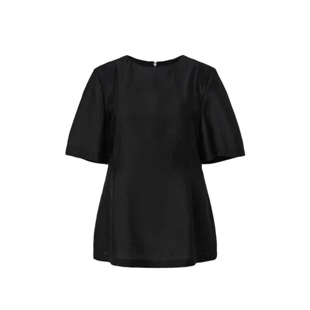 아모멘토 SILKY OVERSIZED HALF SHIRTS
