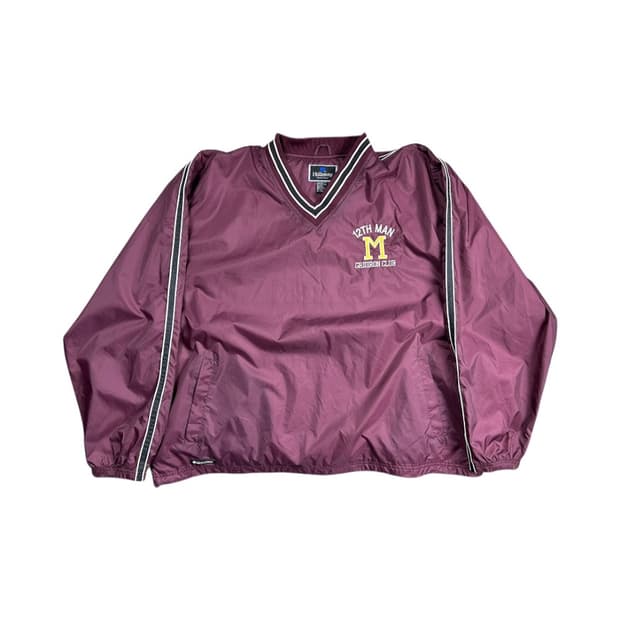 XXL) 할로웨이 버건디 스포츠 브이넥 풀오버 TM-031