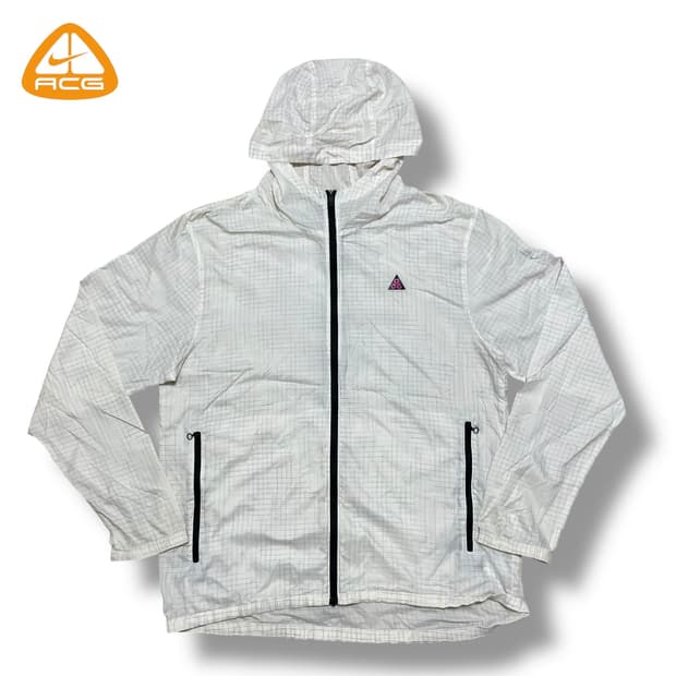 나이키 acg 체크패턴 바람막이