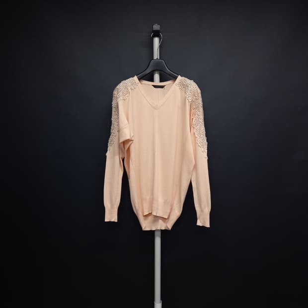 새 미샤 춘추 실크 면 가오리핏 니트 66 77