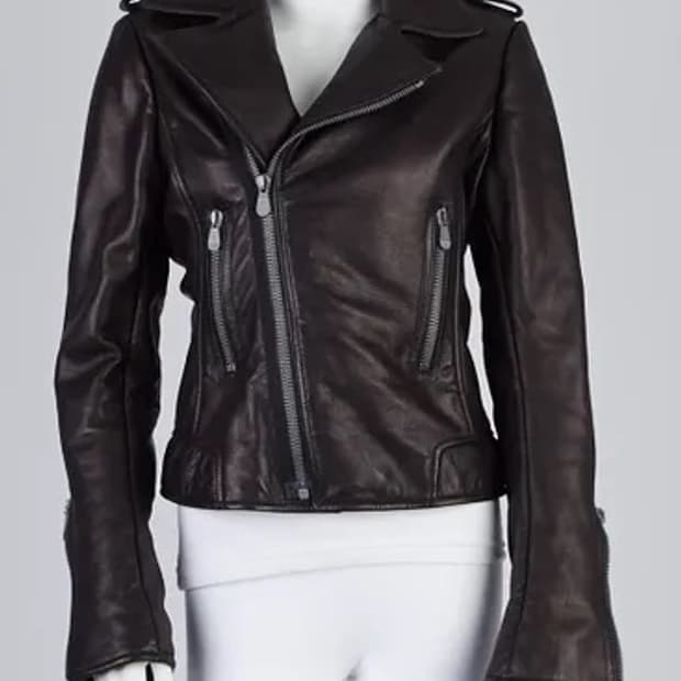 발렌시아가 램스킨 레더자켓 36