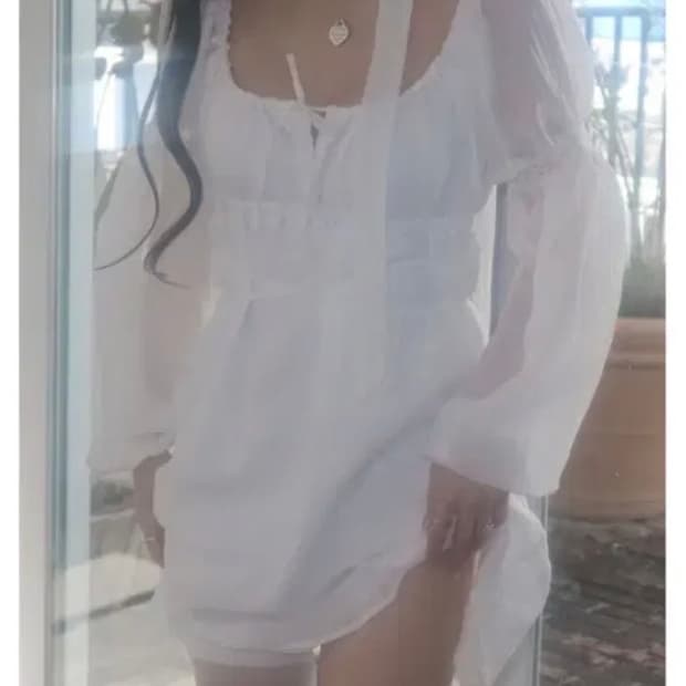 (구함) 엔젤넘버555 엔넘파 로맨틱 레이스 드레스 원피스