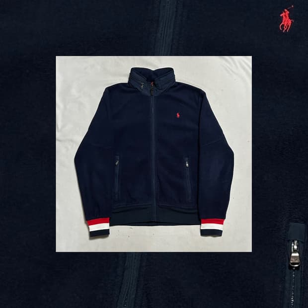 폴로랄프로렌 네이비 플리스 자켓