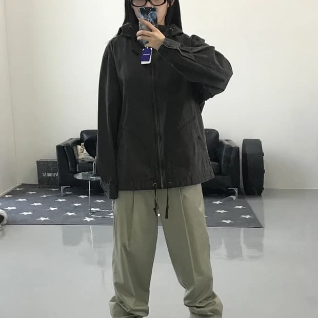 JPN 브라운 후드 자켓