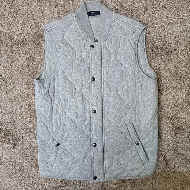 폴로 회색 패딩 조끼
