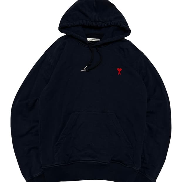 21FW 아미 스몰로고 블랙 후드티