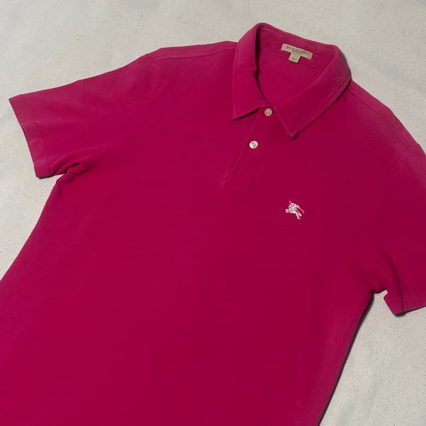 M 버버리 핑크 카라 반팔티