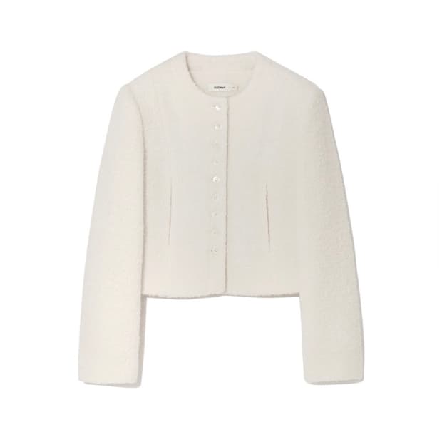 GLOWNY  PEBBLE BOUCLE JACKET(IVORY)