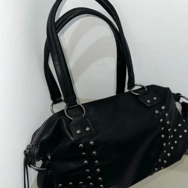 vintage black stud bag