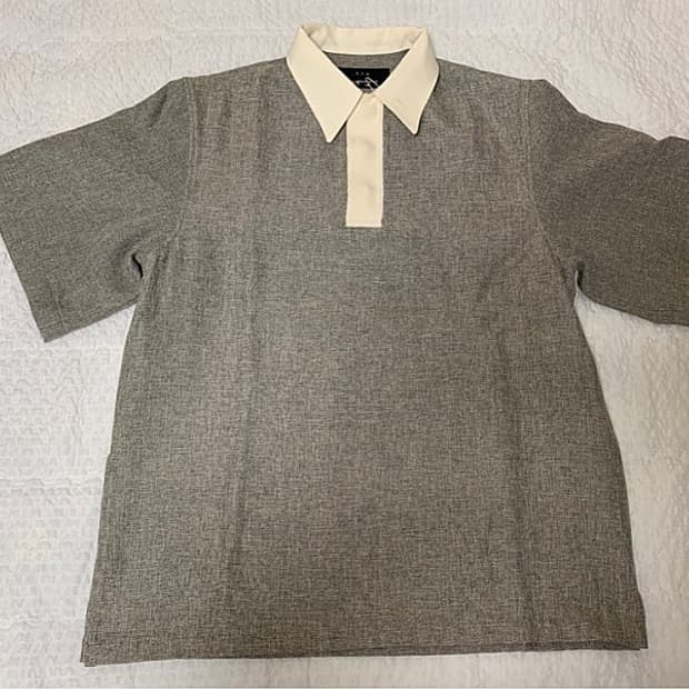 [L]STU x llud Cutoff Collar T-shirt gray