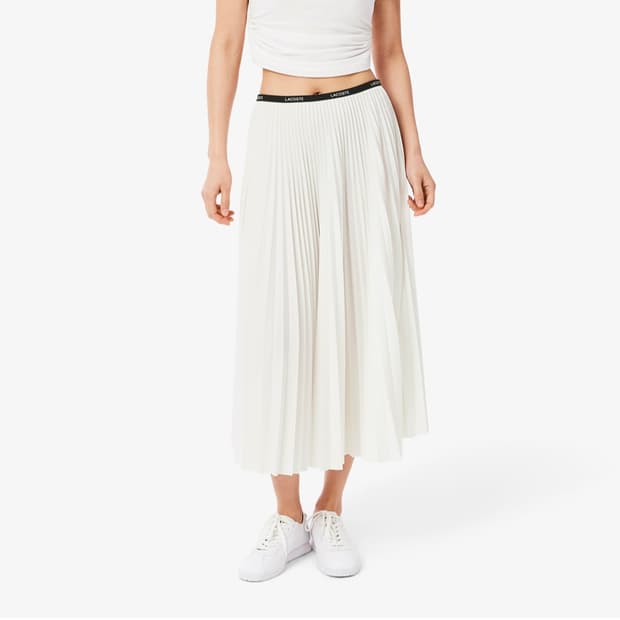 라코스테 플리츠 스커트  라지 밴딩스커트 에이라인