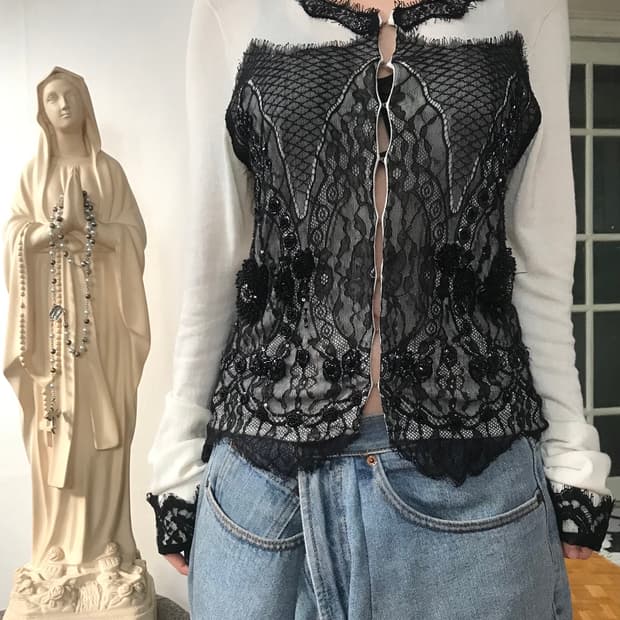 vintage lace cardigan 