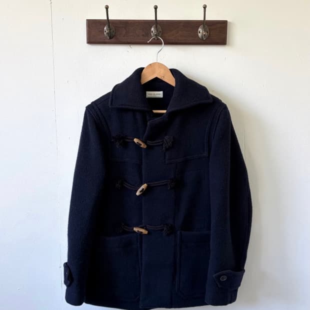 드리스 반 노튼 더플 코트 네이비