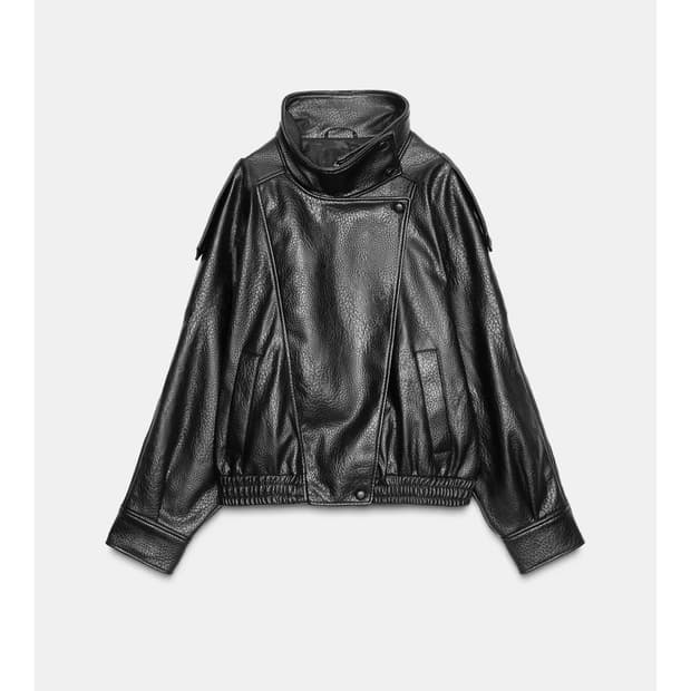 새상품)자라 페이크 레더 자켓