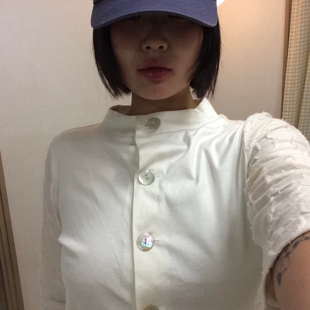 도트 물방울 자개 가디건
