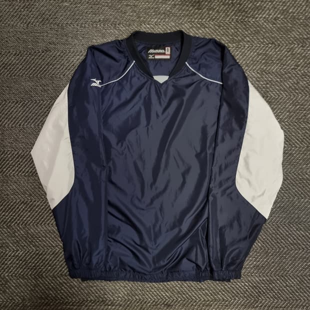 미즈노 네이비 바람막이 웜업
