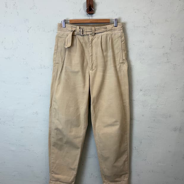 폴로랄프로렌 큐알라벨 릴렉스핏 플리츠 팬츠