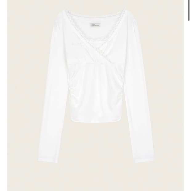 클리시어 Vivienne ballet lace top, White