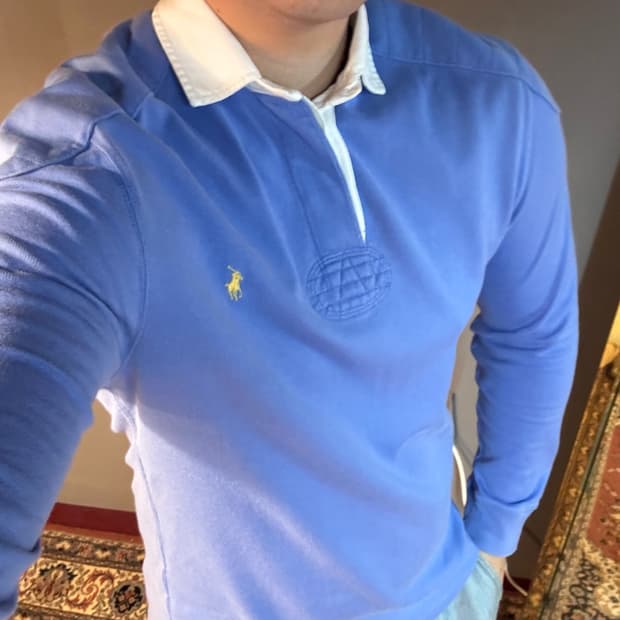 폴로 랄프로렌 럭비티 엘보우 패치 (L)