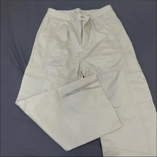 [L] 인템포무드 패널 바이오워싱 카고팬츠_샌드그레이,와인