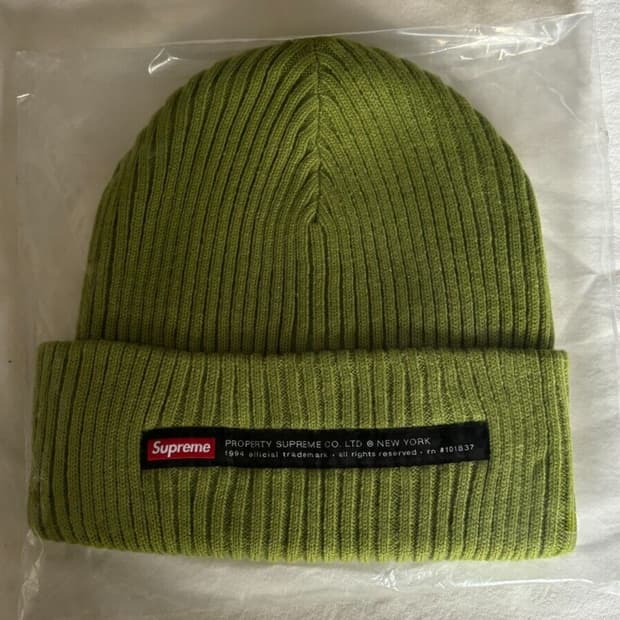 19FW 슈프림 프로퍼티 라벨 비니 올리브