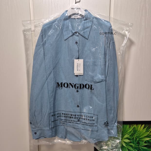 (세일)(새상품)MONGDOL 시어서커 셔츠 하늘색