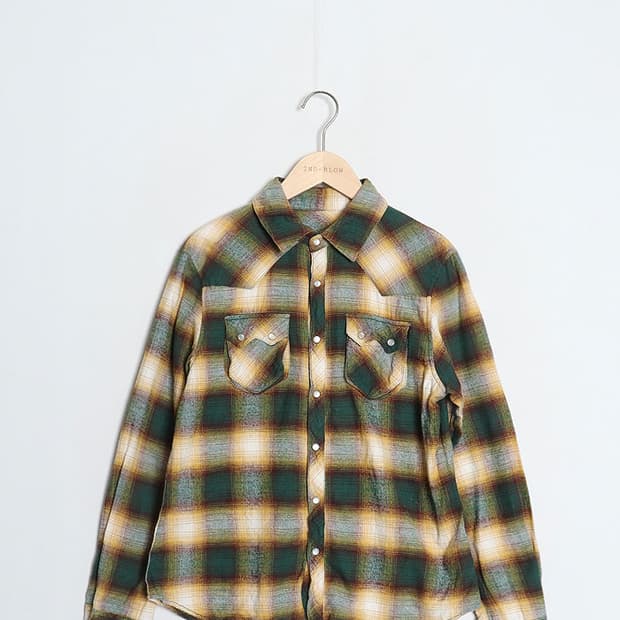  A R W Flannel Check Western Shirts