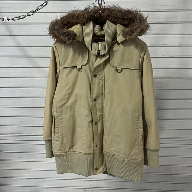 vtg detail fur jacket