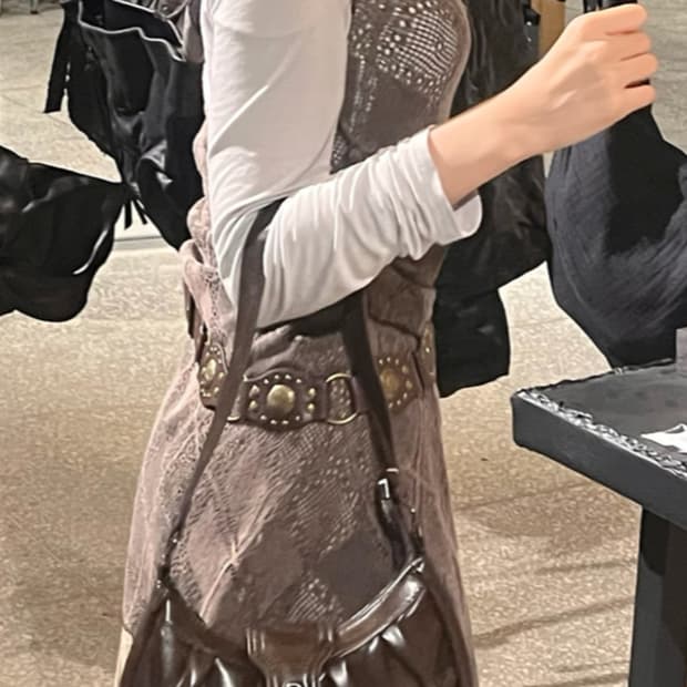 레이어드 홀터넥 롱 나시