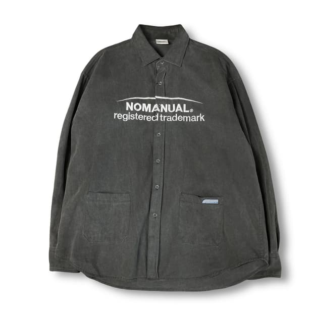 노매뉴얼 그레이 빅자수로고 긴팔 셔츠 F