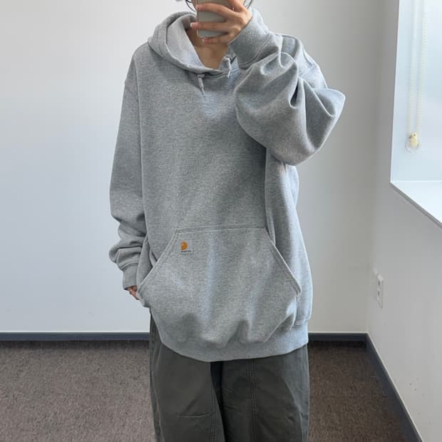 Carhartt 칼하트 오리지널핏 그레이 후드티 