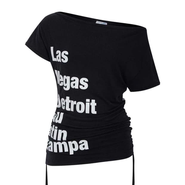 플리즈노팔로우 Sara Lettering Top 새상품