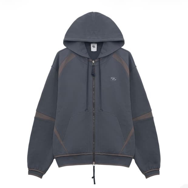 산산기어 오블리크 후드 집업 미드나잇 블루