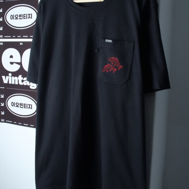 (XL-2XL) 컬럼비아 반팔 티셔츠 빅사이즈 포켓 블랙-H36775