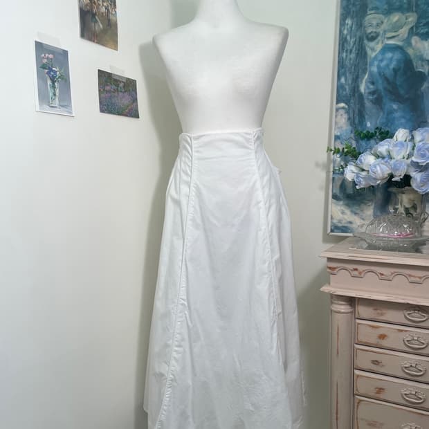 white back bow cotton a-line banding ski