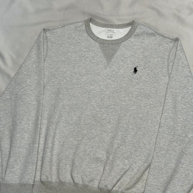 L 폴로랄프로렌 블랙 포니 그레이 맨투맨