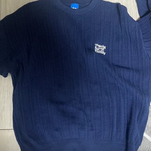 무신사 프라이 니트 코튼 블렌디드 에센셜 니트(NAVY)