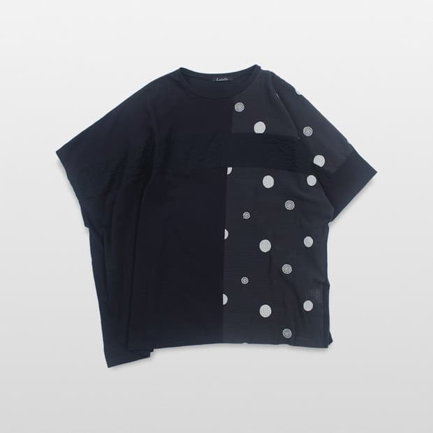 CACHETTE Dot Pattern Patchwork Top