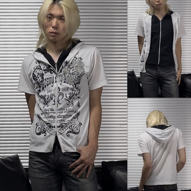 {Beaumont Carr} Graphic Layered Hoodie  