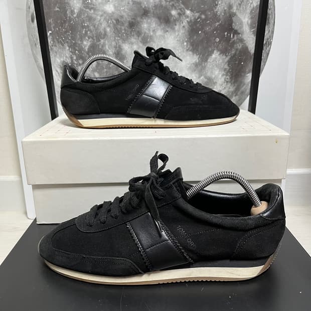 정품 8) 톰포드 오포드 블랙 스웨이드 스니커즈 270~275